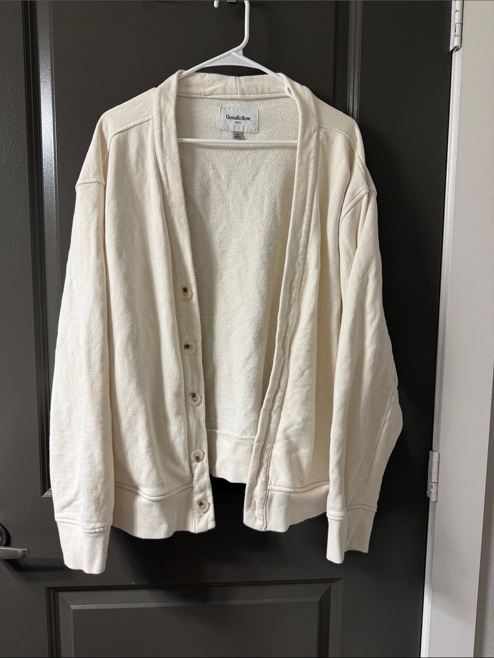 Goodfellow & Co Cream Button-Down Jacket/Cardigan